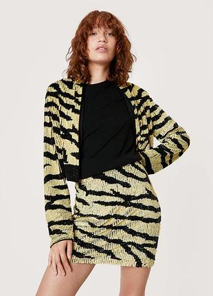 Жакет жіночий nasty gal з паєтками анімалістичний принт