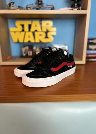 Кросівки чоловічі vans tnt sg чорні з червоним логотипом, розмір 40 (25,5 см) ванс венс ск скейт тнт