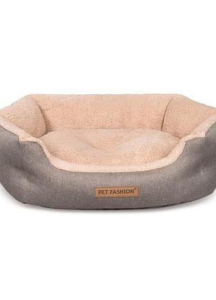 Лежак pet fashion brig для собак кавовий, 58*48*20