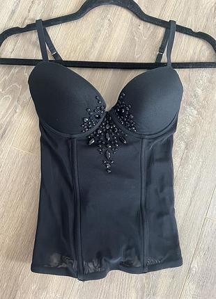 Корсет жіночий чорний з декором h&m