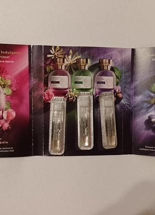 Листівка з 3-ма зразками по 0.6 мл парфумної води artistique patchouli, magnolia, iris fétiche для неї avon