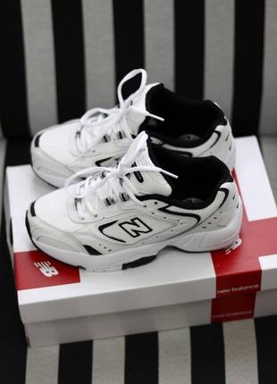 Кросівки new balance 452 white black  кроссовки5 фото