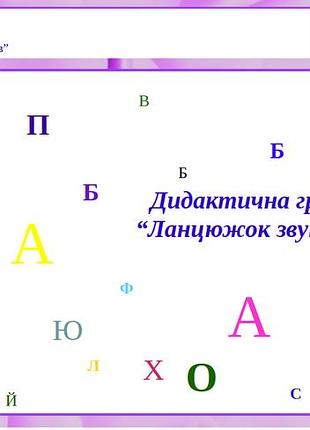 Дидактична гра “ланцюжок звуків”