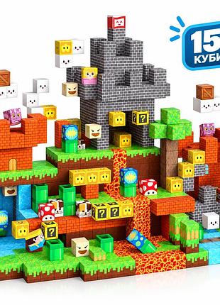 Магнитный конструктор minecraft мир приключений 150 деталей для детей от 3 лет
