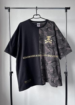 Футболка оверсайз у розмірі xxxl, 100% бавовна, камуфляж, aape-by-a-bathing-ape camo t shirt