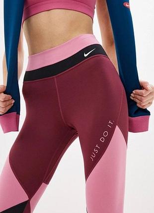 Бордові спортивні лосини від nike розмір xs лосіни лосины оригінал