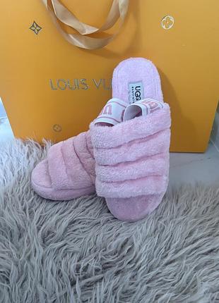 Капці жіночі ugg рожеві хутряні