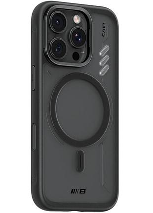 Tpu+pc чехол blueo frosted heat dissip. with magsafe для apple iphone 16 pro (6.3") (черный / black)