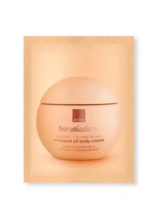 Листівка з пробним зразком крем для тіла «баобаб» avon herwisdom (10 мл)