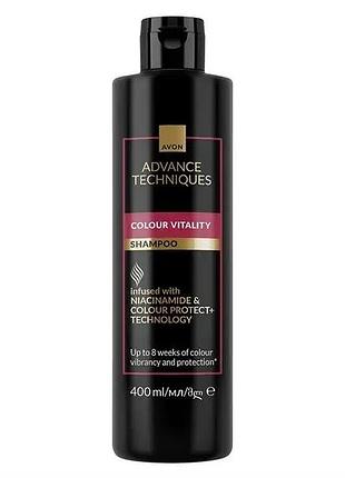 Шампунь для фарбованого волосся «сяйво кольору» avon , 400 мл