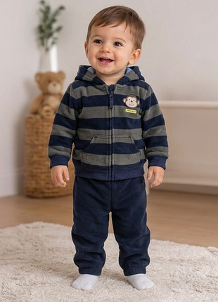 Carter’s 6m флісовий комплект для хлопчика, кофта з капюшоном + штани