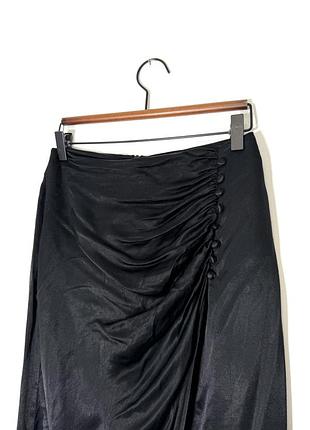Чорна довга спідниця zara 4