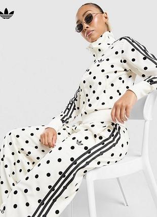 Жіночі спортивні штани adidas білі в горох