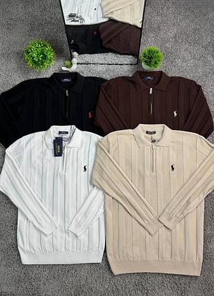 Лонгслив / полузамок від polo ralph lauren , в полоску