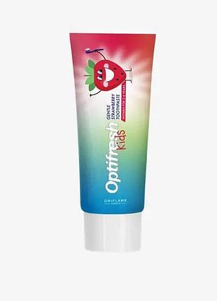 Дитяча зубна паста oriflame з полуничним смаком optifresh
