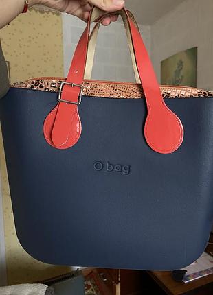 O bag сумка темно синього кольору hand bag