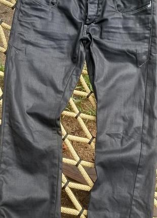 Чоловічі вощені джинси g-star raw revend fwd (moto / biker style)