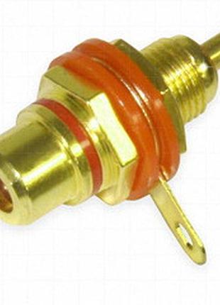 Гніздо на панель hd-0002rca gold червоне