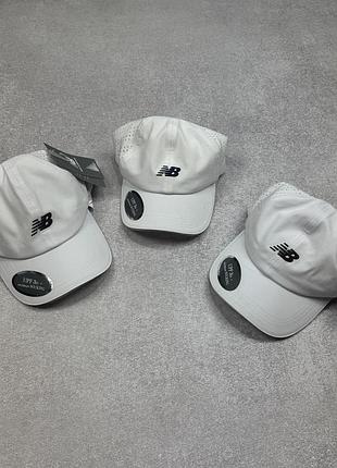 New balance lah21102 6 panel laser performance hat кепка белая