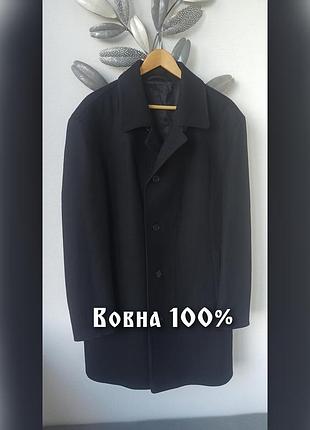 Мужское шерстяное пальто черного цвета в идеальном состоянии