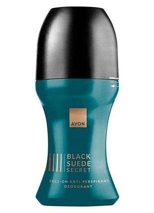 Дезодорант-антиперспірант з кульковим аплікатором avon black suede secret