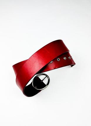 Lacoste ремінь шкіряний червоний 4