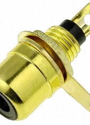 Гніздо на панель rca cc-116 gold чорне (уп. 2 шт.)