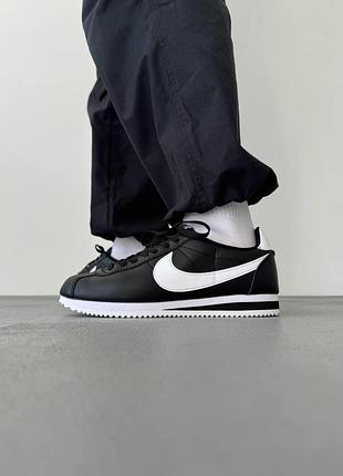 😍 женские кроссовки nike cortez basic black/white 2