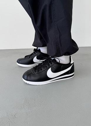 😍 женские кроссовки nike cortez basic black/white 4