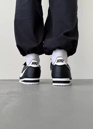 😍 женские кроссовки nike cortez basic black/white 6