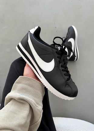 😍 женские кроссовки nike cortez basic black/white