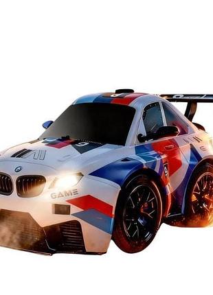 Машинка на радиоуправлении для дрифта sm 4 12*9*7 см с аккумулятором 7,4v, пультом 2,4ghz белая
