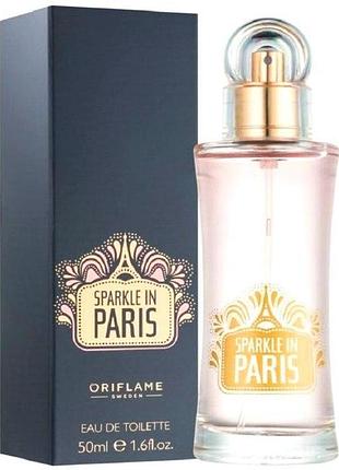 Жіноча туалетна вода sparkle in paris oriflame, 50л спаркл ін періс від оріфлейм