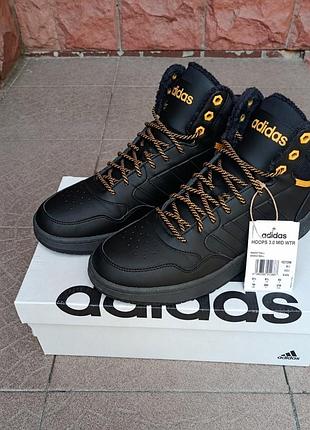 Чоловічі кросівки adidas hoops 3.0 mid winter чорні,розмір 43-44,28 см устілка