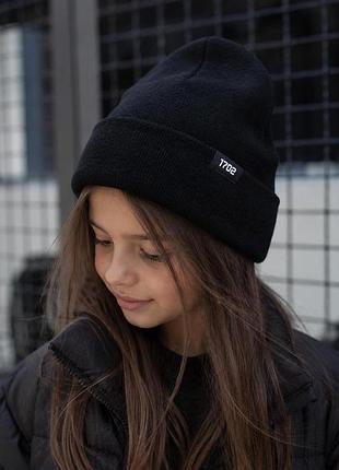 Дитяча демісезонна шапка для дівчинки without label black