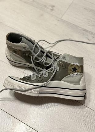 Кеди унісекс converse chuck 70 utility high slate sage сірі 40