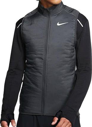 Чоловіча темно-сіра спортивна жилетка від nike розмір s желетка оригінал