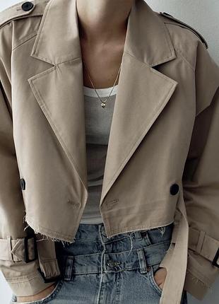 Жіночий тренч zara бежевий