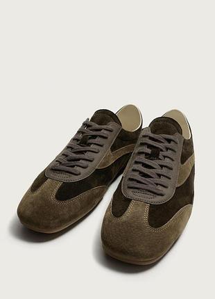 Кросівки чоловічі zara замшеві, коричневі