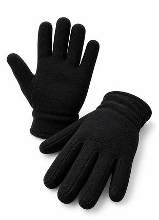 Дитячі теплі флісові перчатки without snugo black