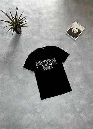 Люксова футболка fendi roma преміальна котонова поло