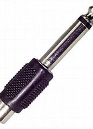 Перехідник hh1020, 6.35mm to rca jack, plastic, mono