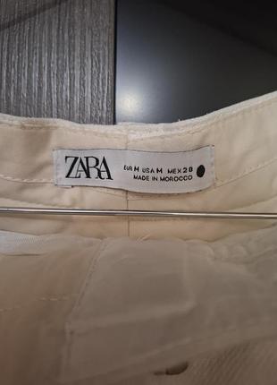 Брюки жіночі zara палаццо молочно-білі літні