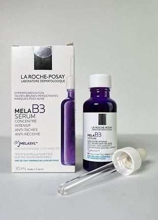 Сироватка для обличчя від пігментних плям la roche-posay mela b3 dark spot face serum with 10% niacinamid 30 мл