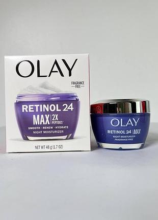 Нічний антивіковий крем для обличчя olay regenerist retinol 24 max night cream 48 г