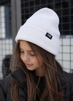 Дитяча демісезонна шапка для дівчинки without label white