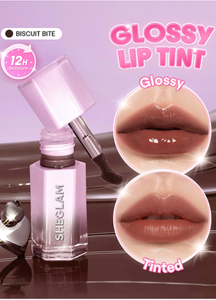 Глянцевый тинт для губ sheglam glazed &amp; locked glossy lip tint - 529 biscuit bite (6302-529)