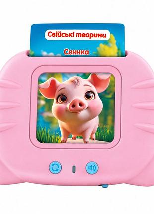 Интерактивный "картридер знаний" 84499(pink) usb, 112 двусторонних карточек