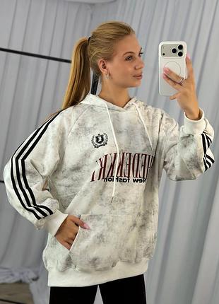 Худі жіноче з ефектом washed тринитка, жовтий, бордовий, синій, чорний, білий
