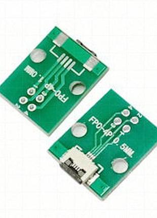 Плата друкована з роз'ємом ffc/fpc-4p крок 0.5mm